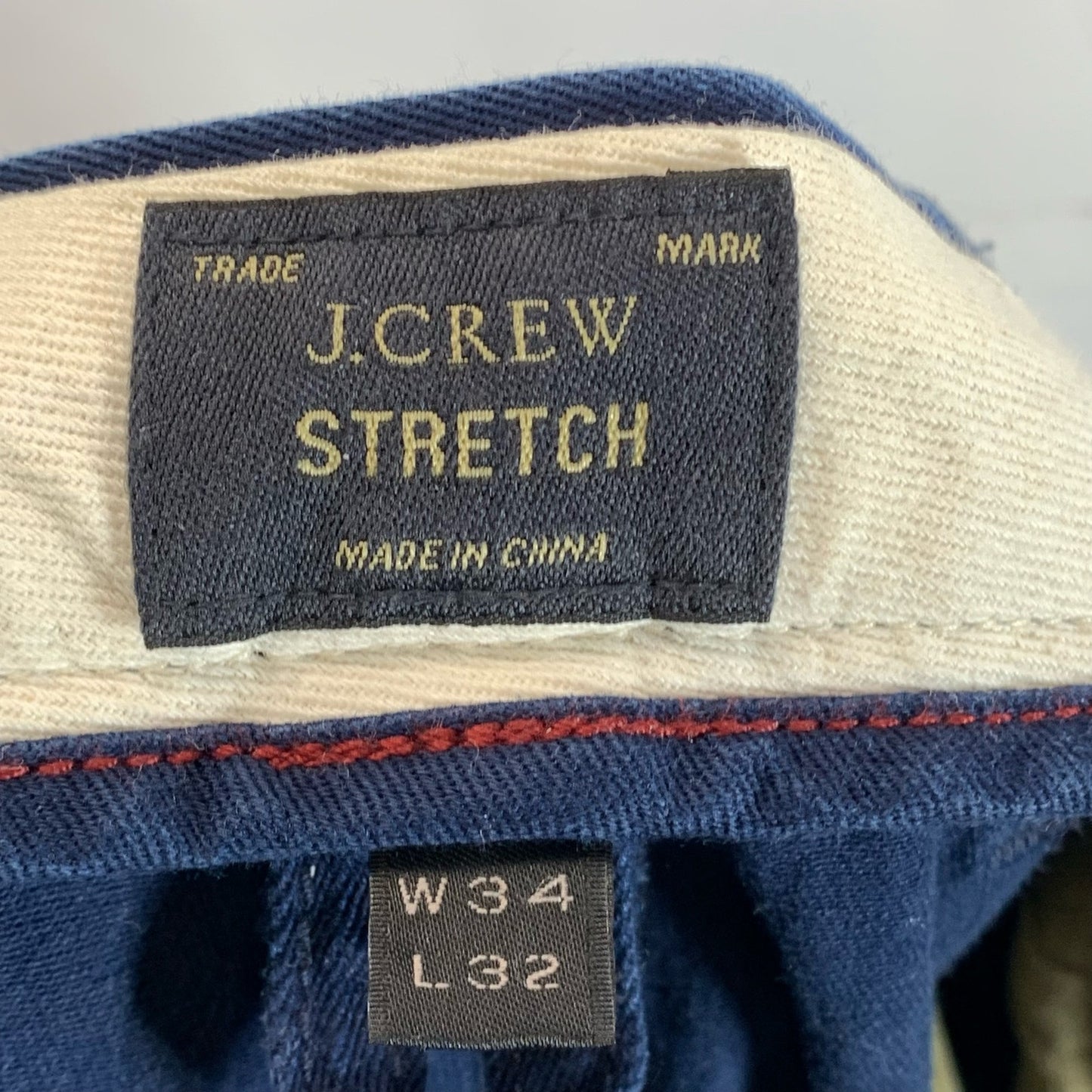 J. CREW Men's Blue 770 Straight-Fit Stretch Pants SZ 34X32