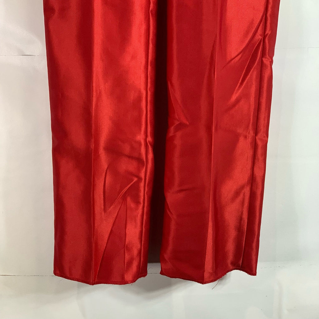 FERRECCI Men's Red Satin Short Super 150's Flat Front Suit Pant SZ 28S