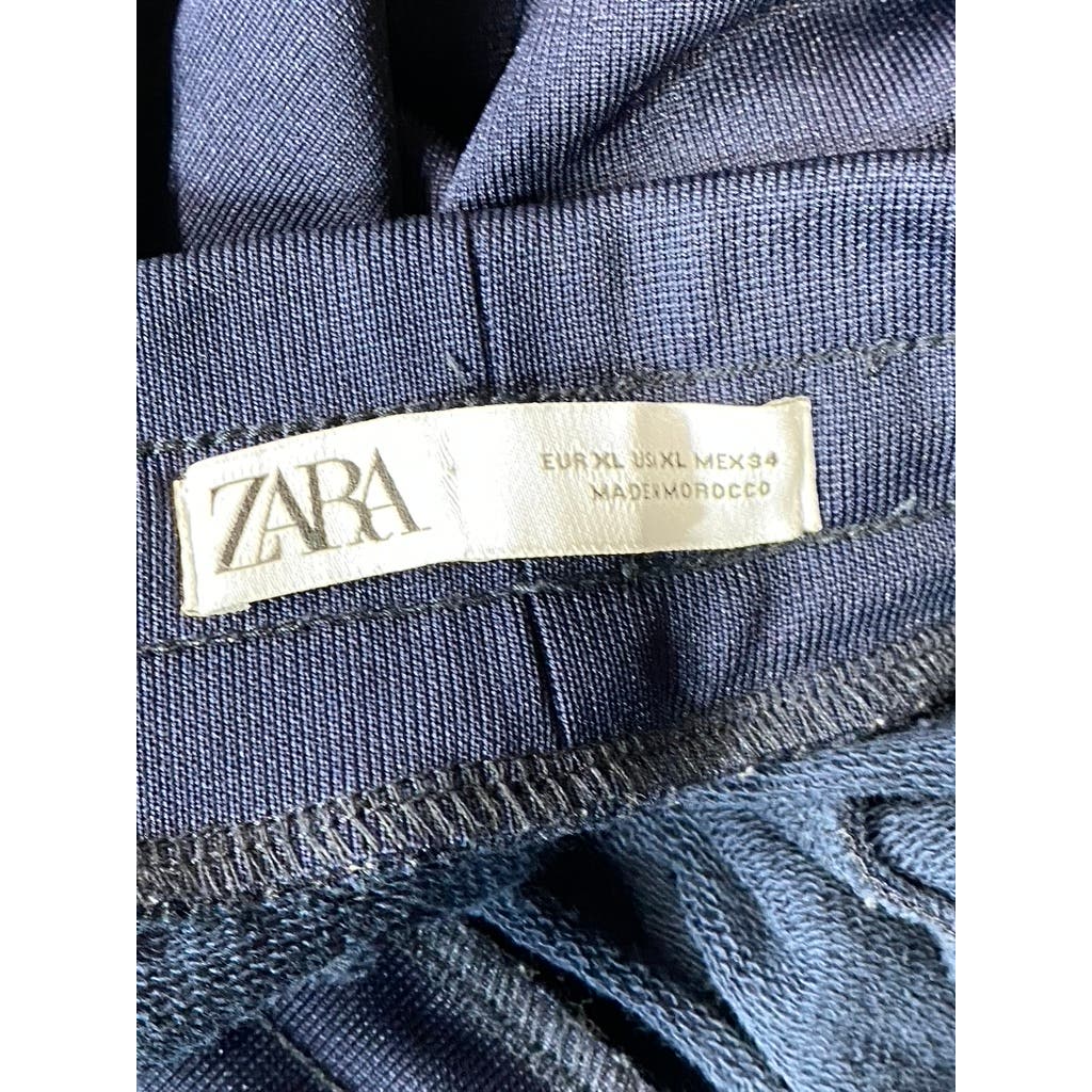 ZARA Men's Navy/White Striped Drawstring Pull-On Sweatpants SZ XL