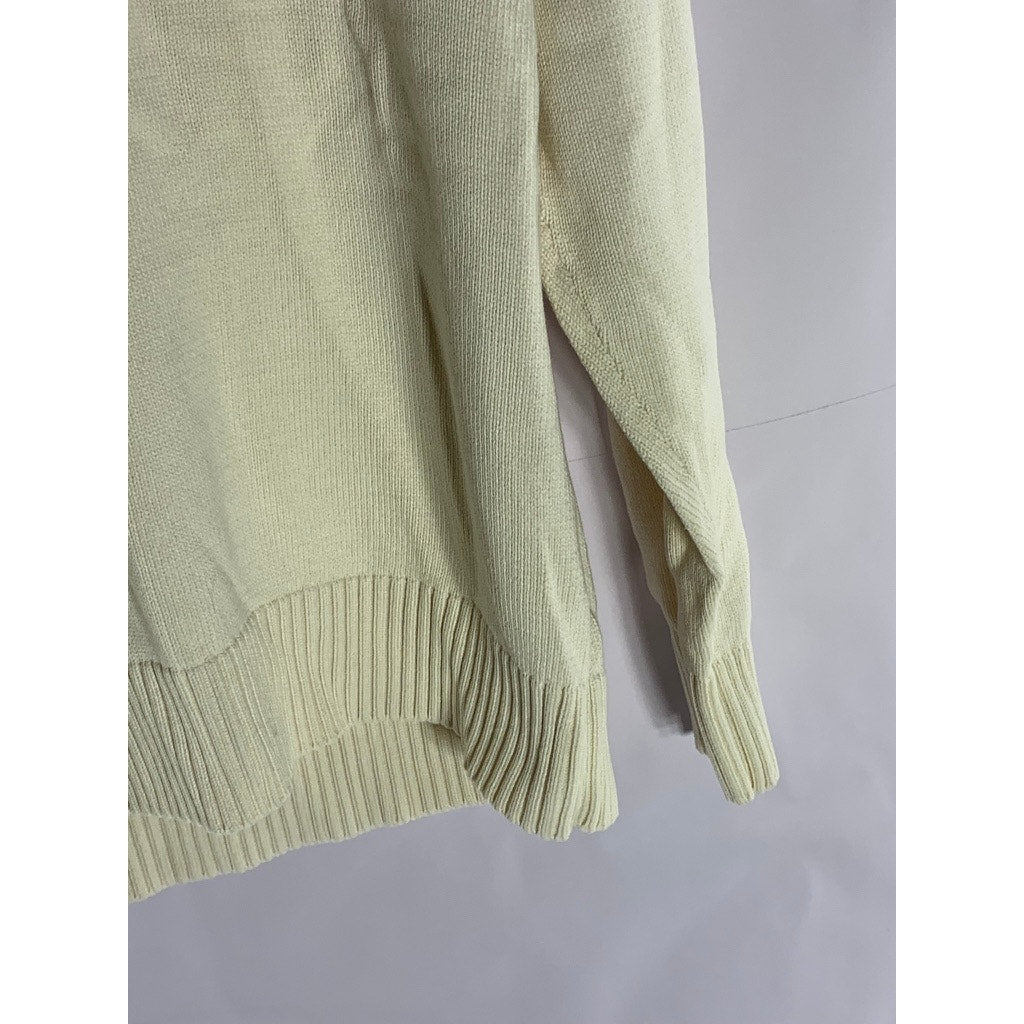 WEATHERPROOF VINTAGE Men's Tan/Gray Cowl-Neck Knit Pullover Sweater SZ L