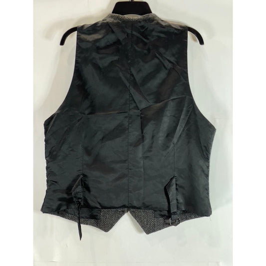 BANANA REPUBLIC Men's Grey/Brown Vintage Five-Button Vest SZ XL
