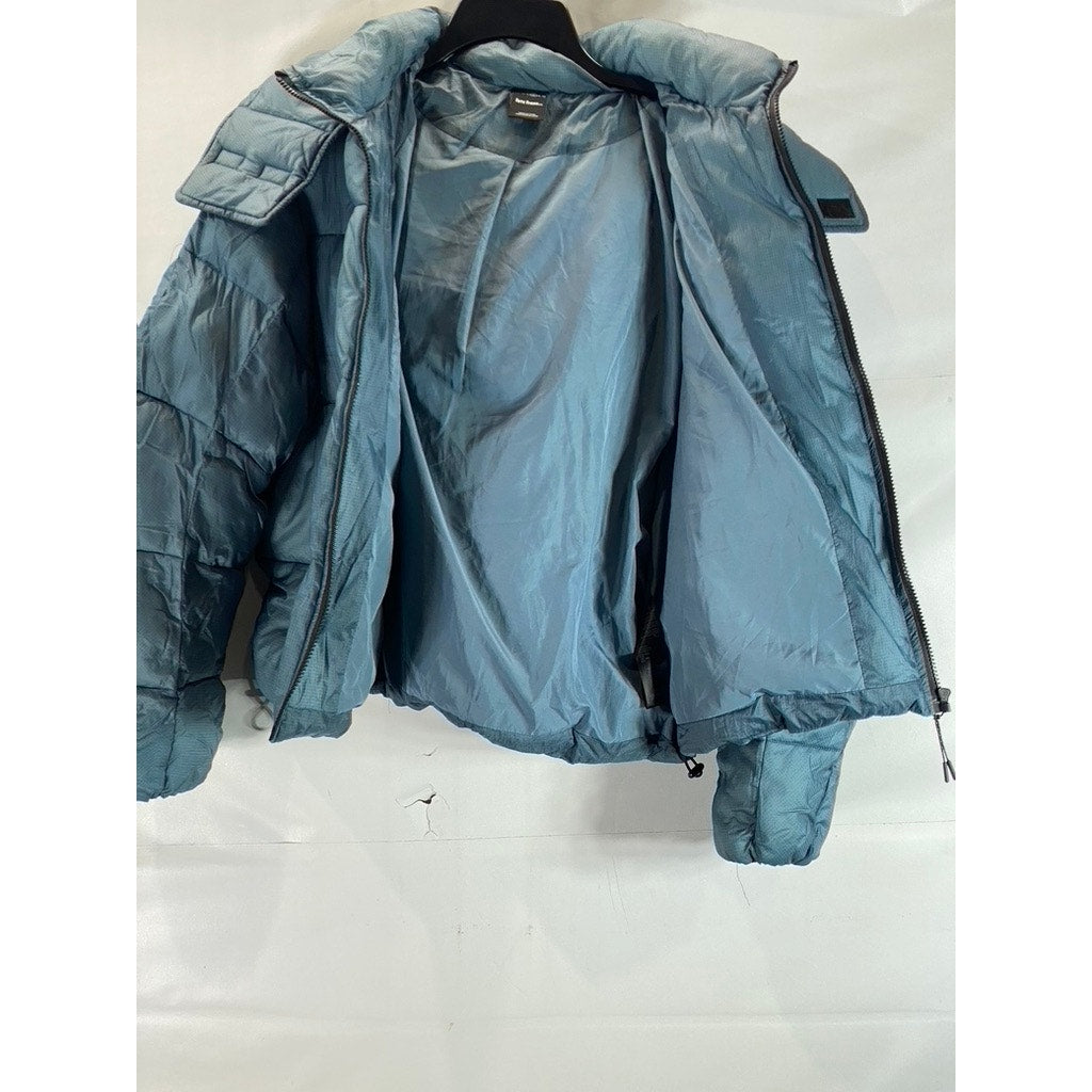 URBAN OUTFITTERS iets frans Women's Blue Recycled Riga Hooded Puffer Jacket SZ M