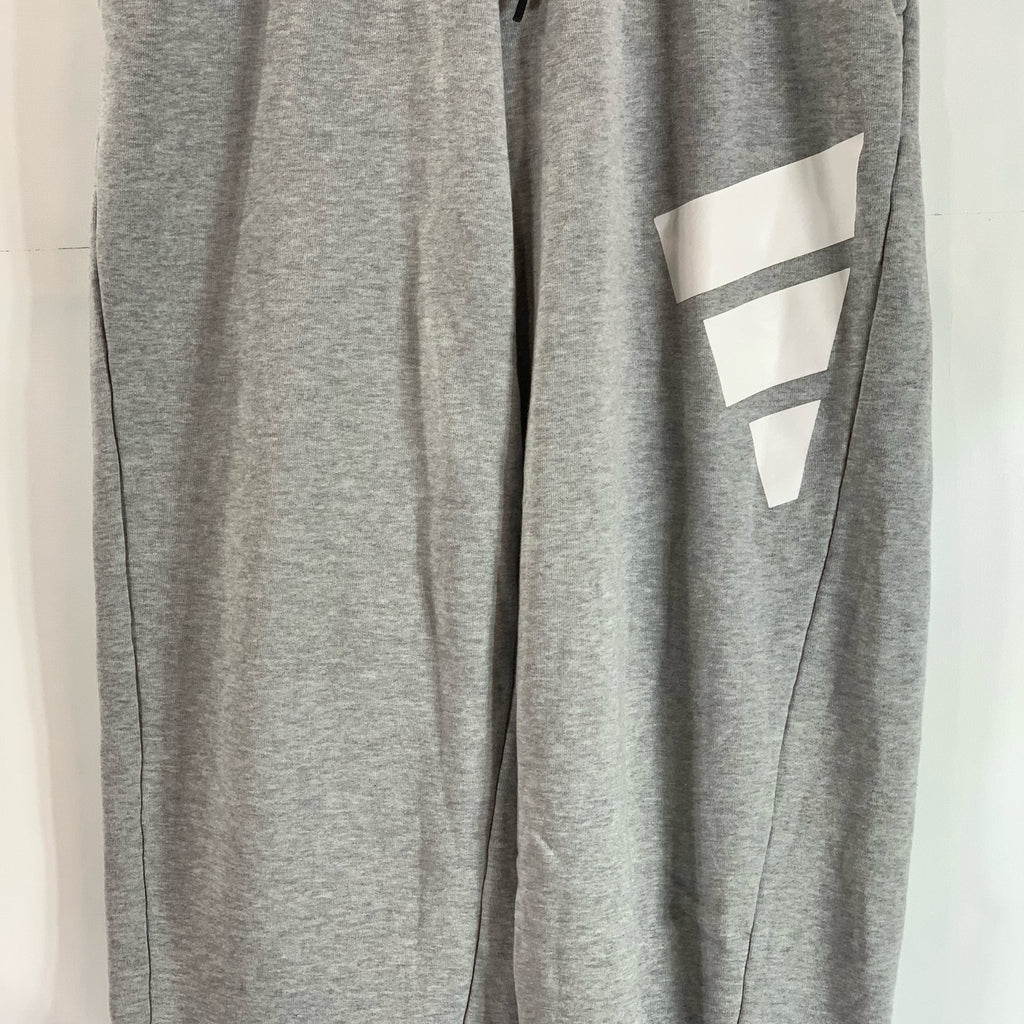 ADIDAS Men's Gray Heather Regular-Fit Future Icons Logo Graphic Sweatpants SZ S