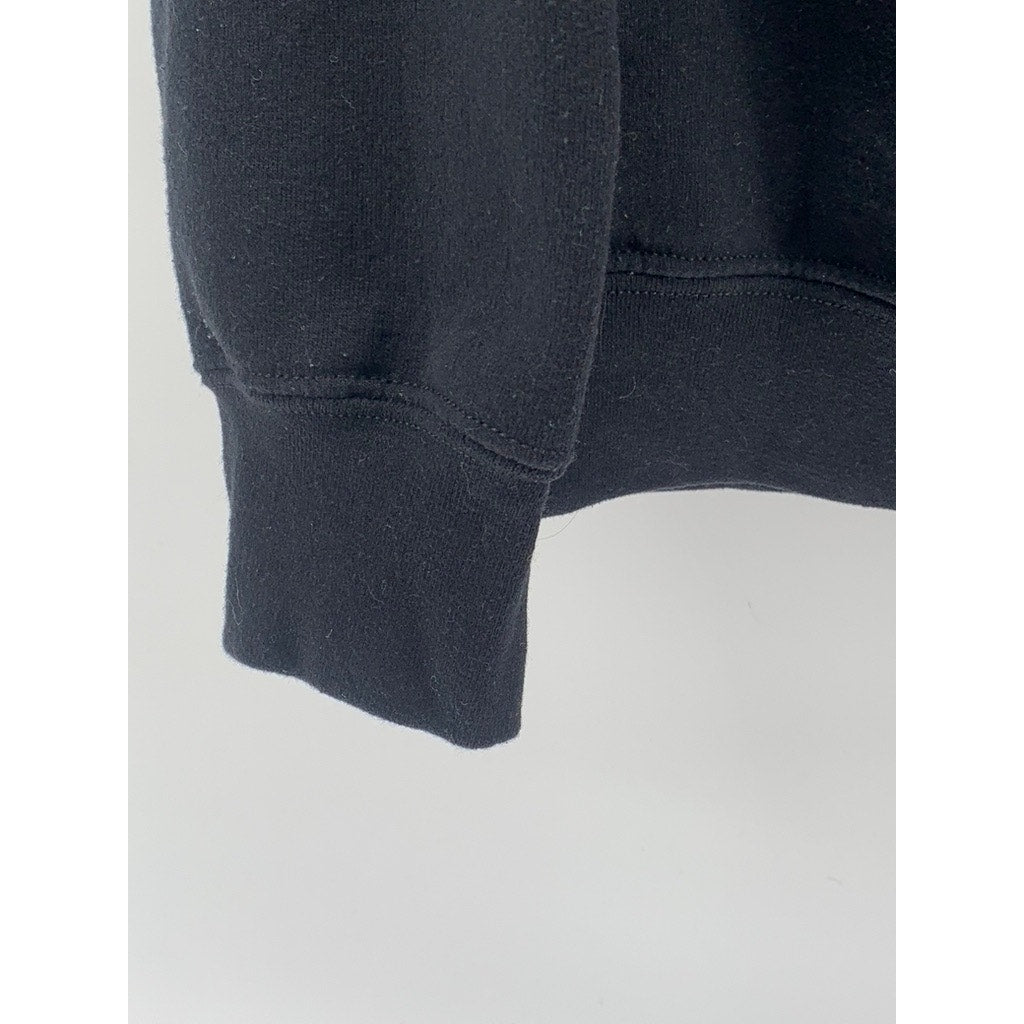 GILDAN Unisex Adult Black E/B Label Crewneck Long Sleeve Casual Sweatshirt SZ M