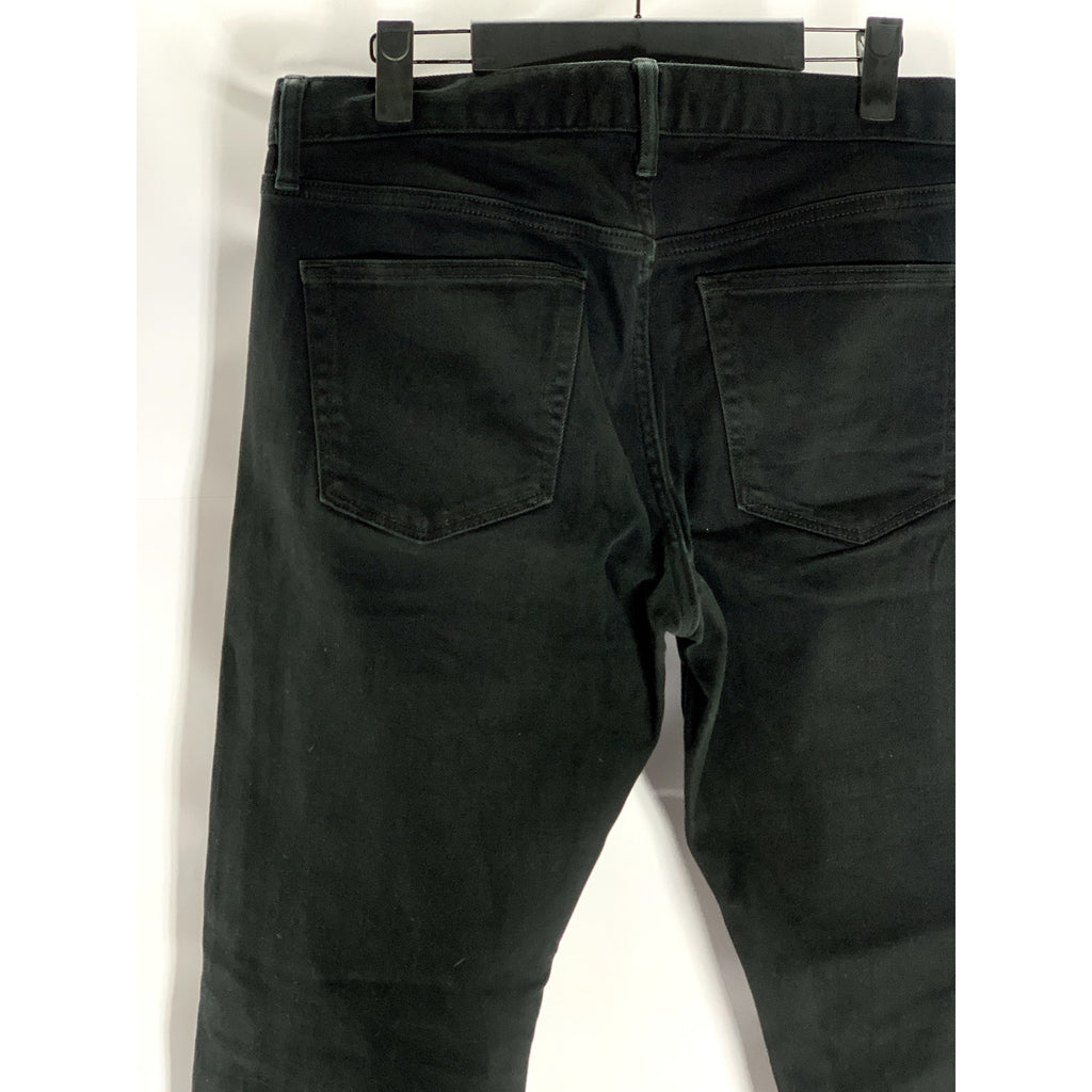 UNIQLO Men's Black Solid Slim Straight Low-Rise Five-Pocket Jean SZ 31X32