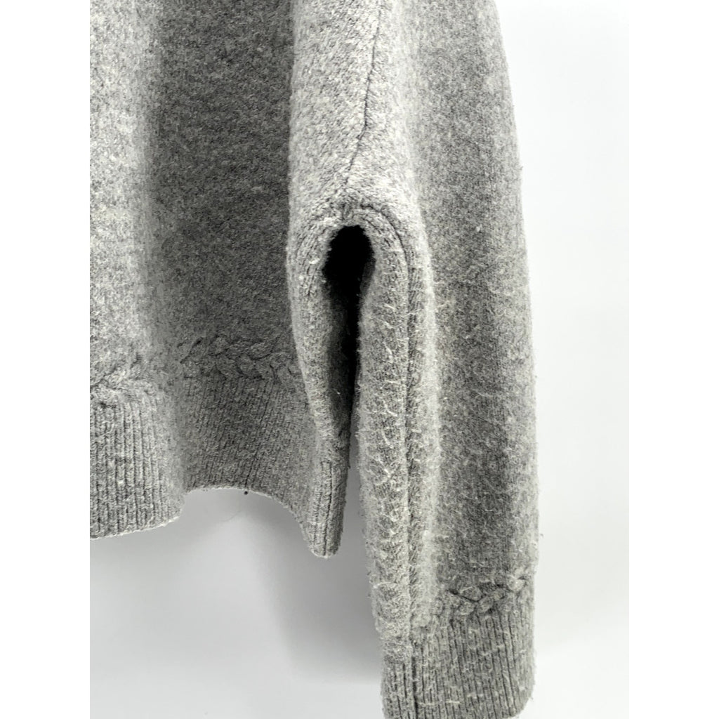 LYLA + LUXE Women's Light Heather Gray Button-Up Long Sleeve Cardigan SZ M