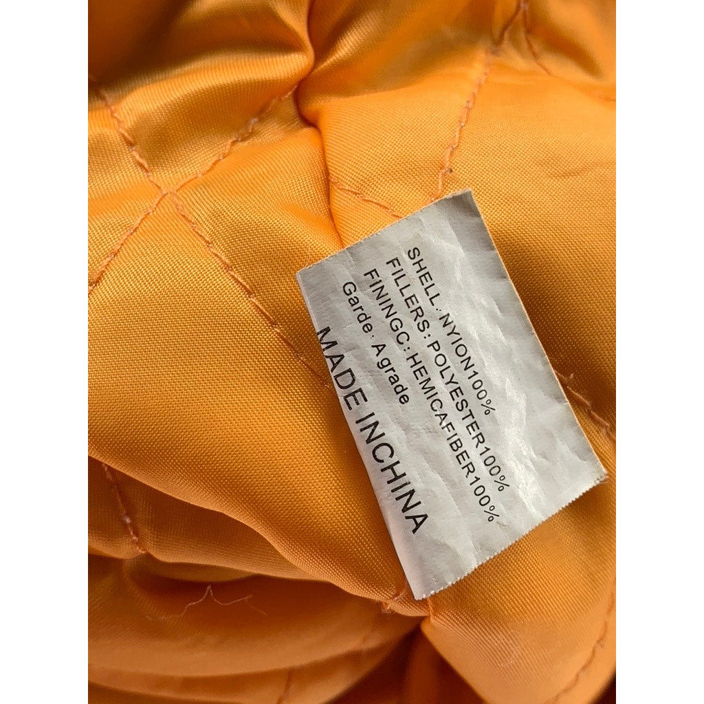 NEO-WOWS Men's Navy Vintage Patchwork Zip-Up Bomber Jacket SZ L