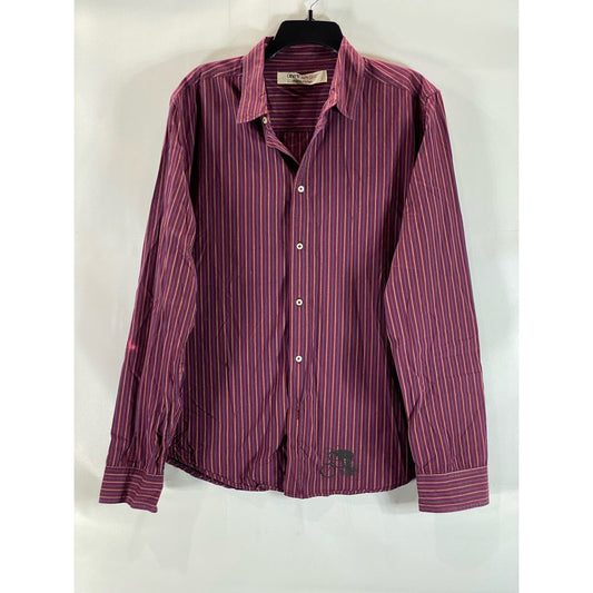 LEVI'S Red Tab Men's Red Striped Button-Up Long Sleeve Shirt SZ L