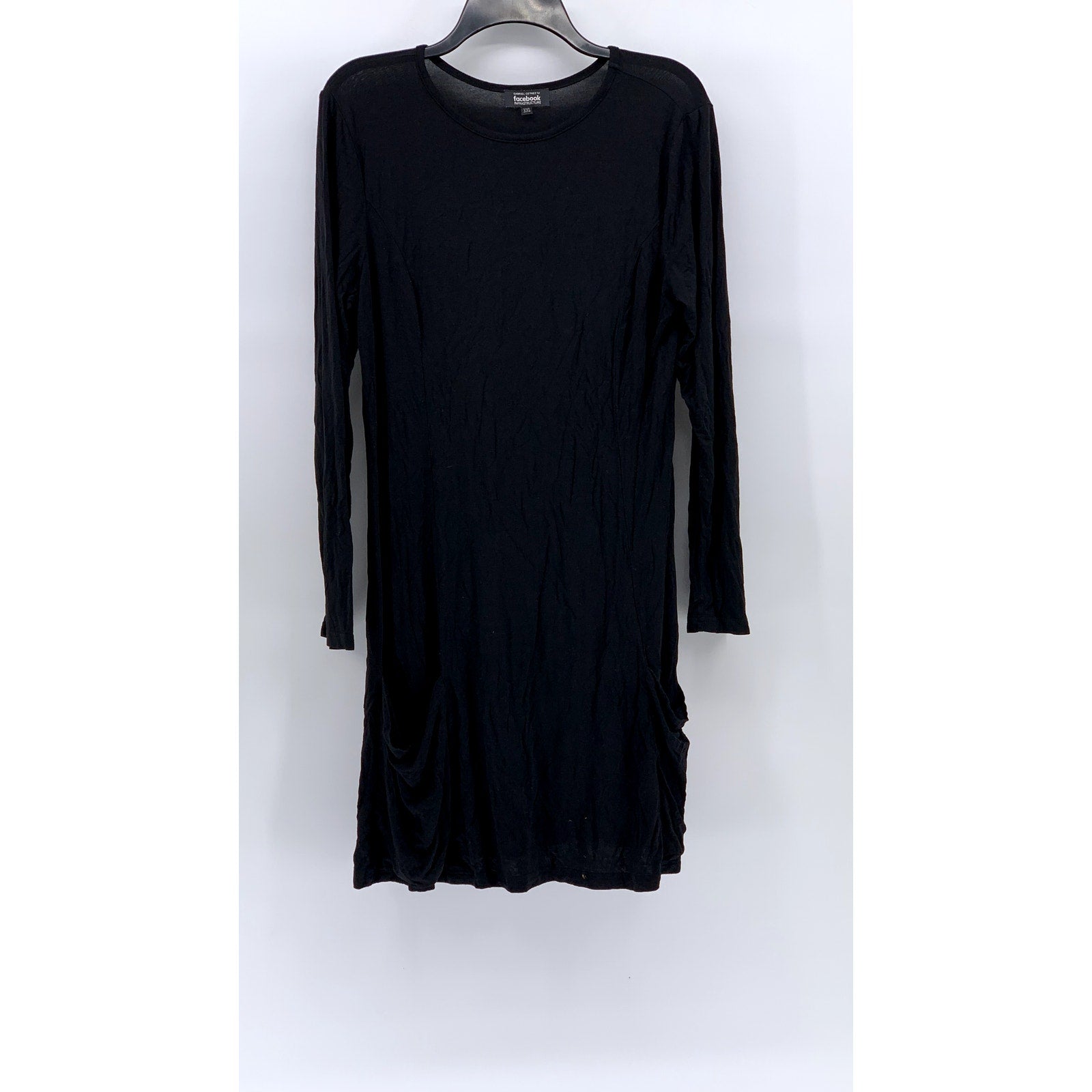 GABRIEL CETREZ Women's Black Long Sleeve Crewneck Midi Dress SZ XXL