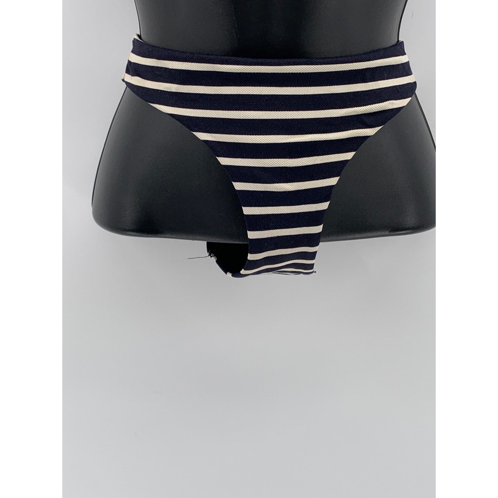 COS Women’s Navy-White Striped 2pc V-Neck Swimsuit SZ 4