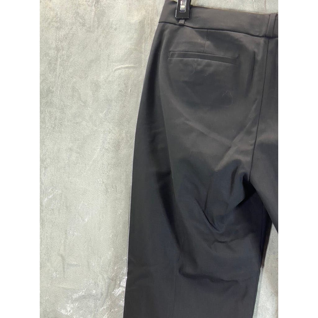 BANANA REPUBLIC Women's Petite Black Solid Martin-Fit Straight-Leg Trouser SZ12P