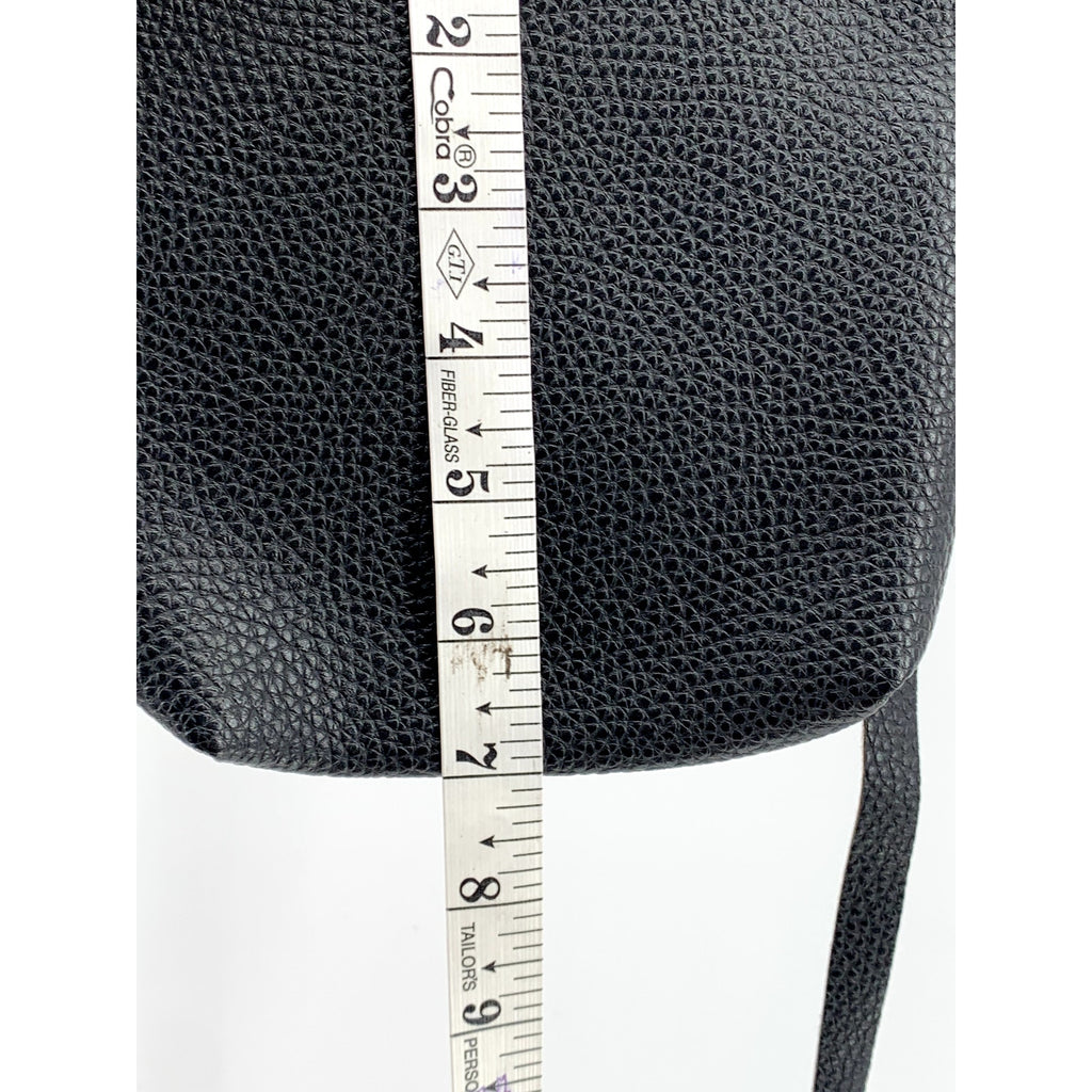 UNBRANDED Women's Black Faux Leather Small Crossbody Bag