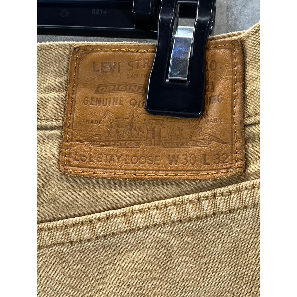LEVI'S Men's Tan Stay Loose Tapered-Leg Non-Stretch Jeans SZ 30X32