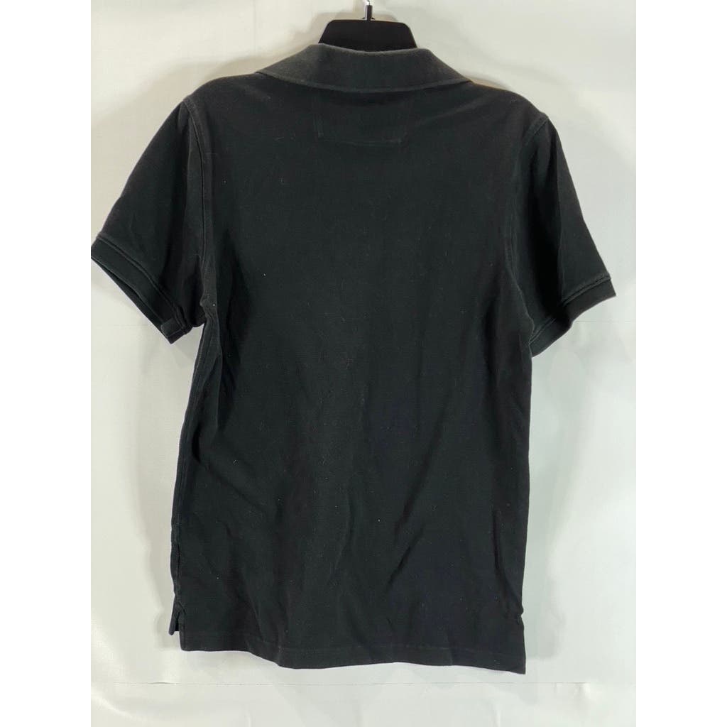 BANANA REPUBLIC Men's Solid Black Cotton Short Sleeve Polo Shirt SZ S