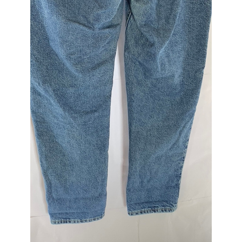 H&M Women's Blue Denim Distressed Slim-Leg Five-Pocket Jean SZ 12