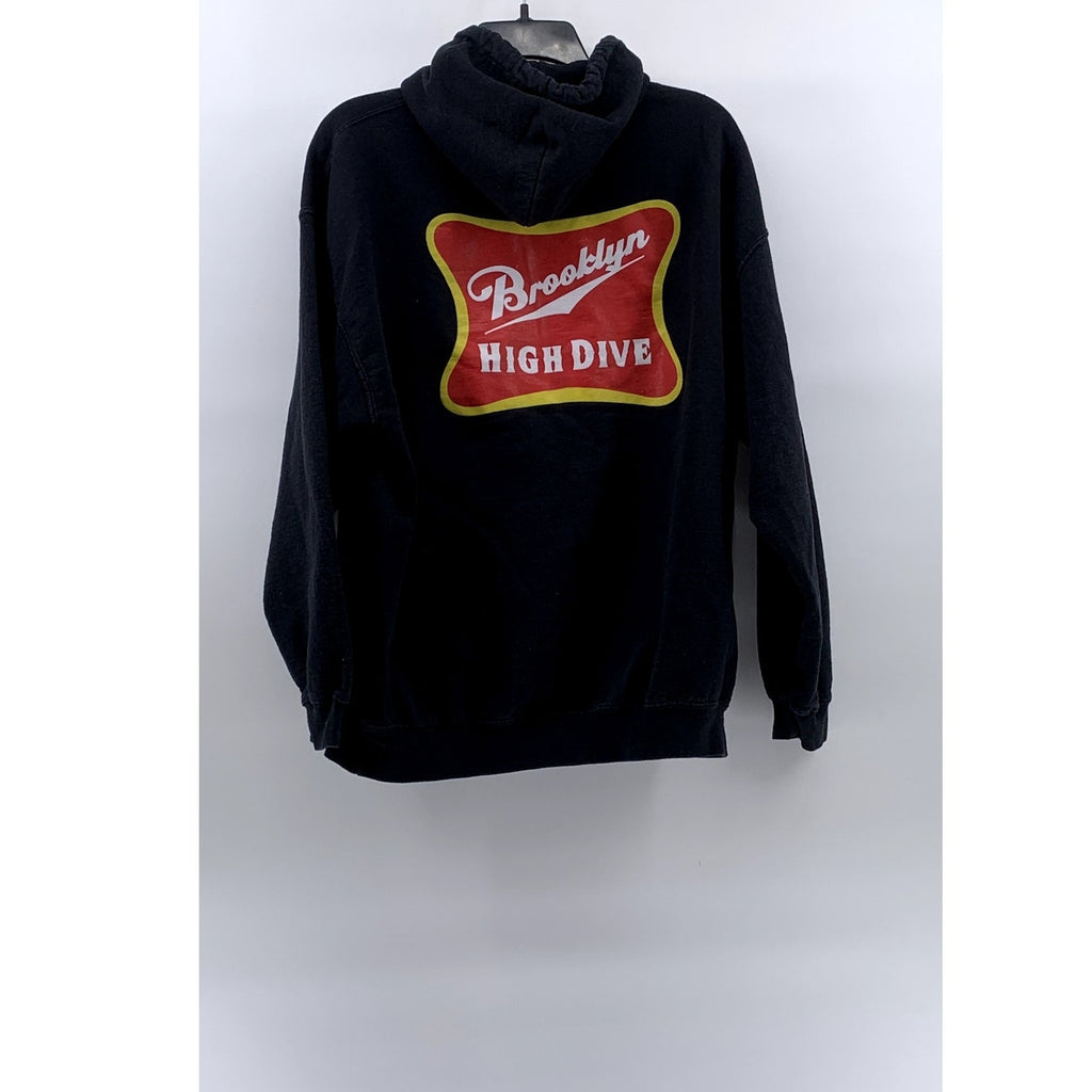 GILDAN Men's Black Brooklyn High Dive Heavy Blend Casual Pullover Hoodie SZ XL