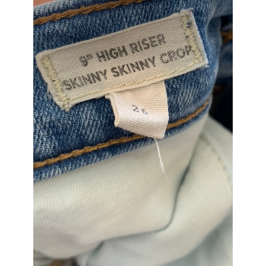 MADEWELL Women's Blue Denim High Riser 9" Skinny Skinny Five-Pocket Jean SZ 26