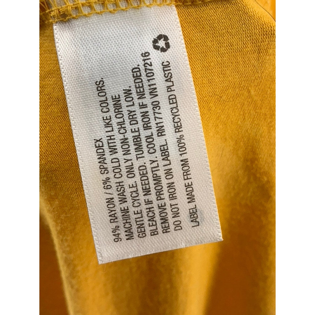 ISABEL Women's Maternity Mustard Floral 3/4 Sleeve V-Neck Maxi Dress SZ 2XL