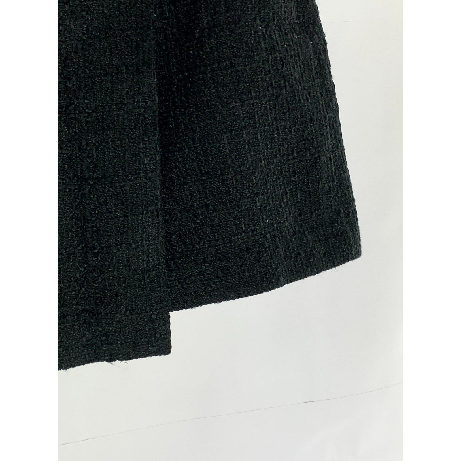 LOFT Women's Black Tweed Double Column Button Wrap Mini Skirt SZ 2