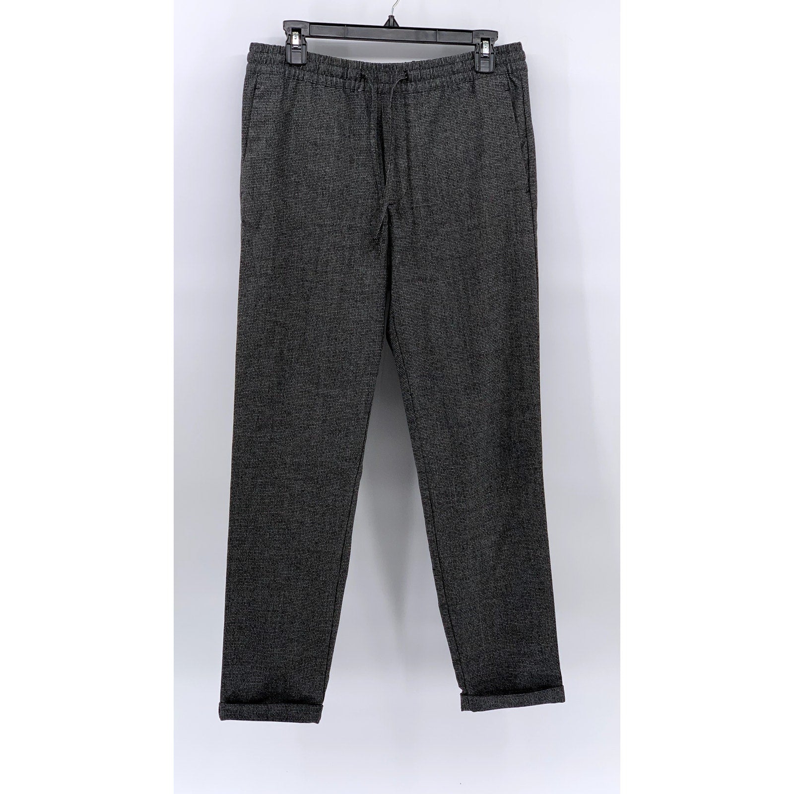 H&M Men's Charcoal Textured Slim-Fit Cuffed Jogger Pants SZ S