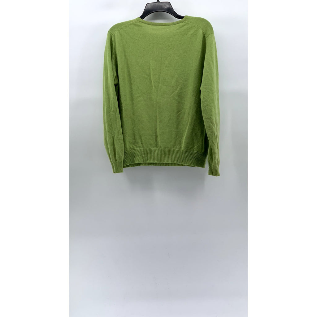 UNBRANDED Men’s Green Knit Crewneck Long Sleeve Sweater SZ M