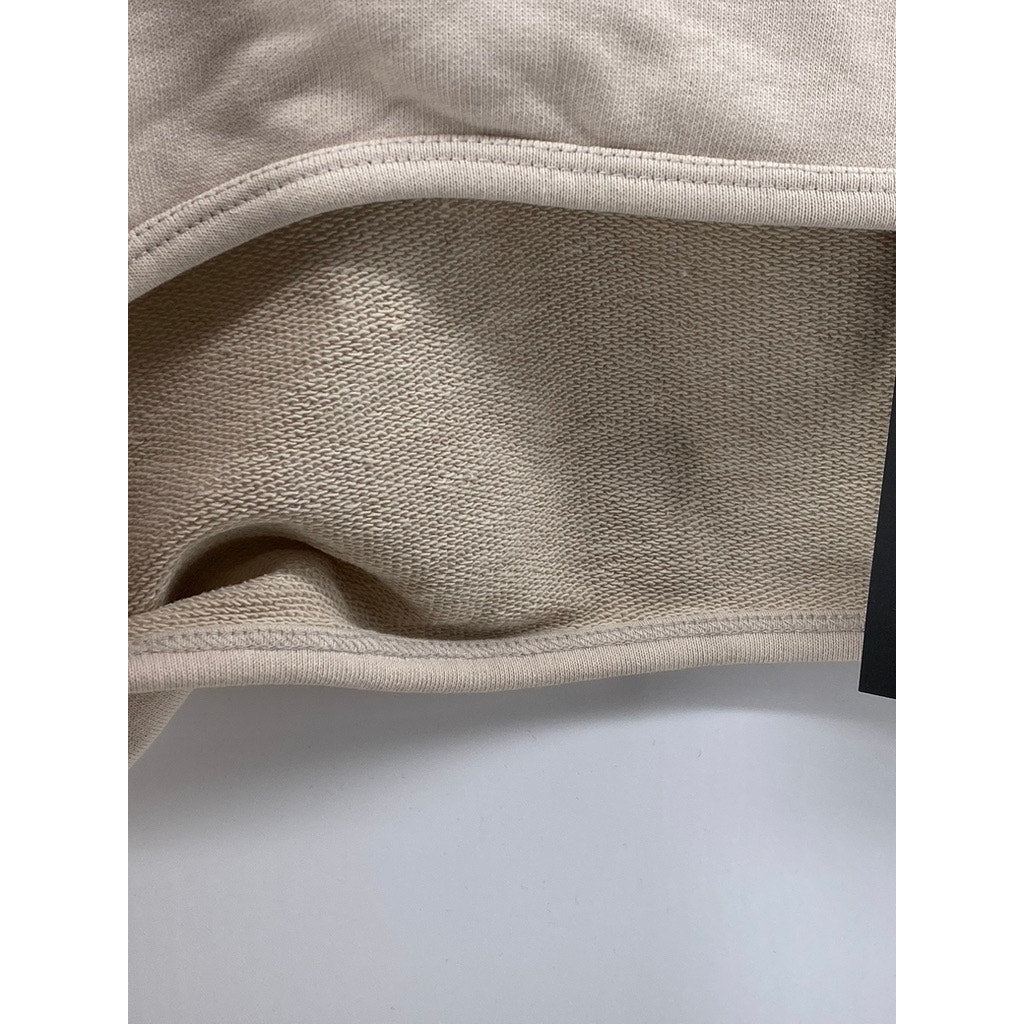 BOOHOO Women's Stone Crewneck Long Sleeve Cropped Hoodie SZ 10