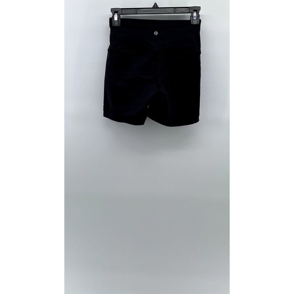 90 DEGREE BY REFLEX Women's Black Solid High-Rise Pull-On Bike Shorts SZ XS