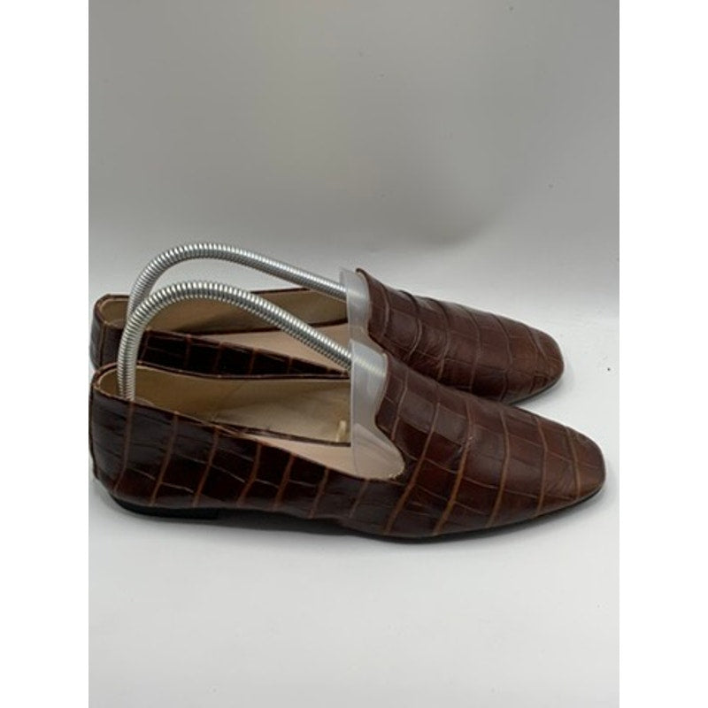 ZARA Basic Collection Women's Brown Snake Print Loafers SZ 39