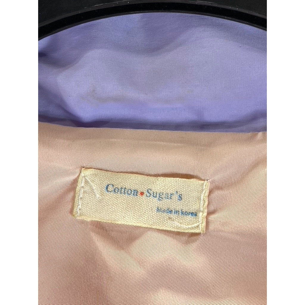 COTTON SUGARS Women's Pastel Multicolor Dodo Clinique Windbreaker Jacket SZ M