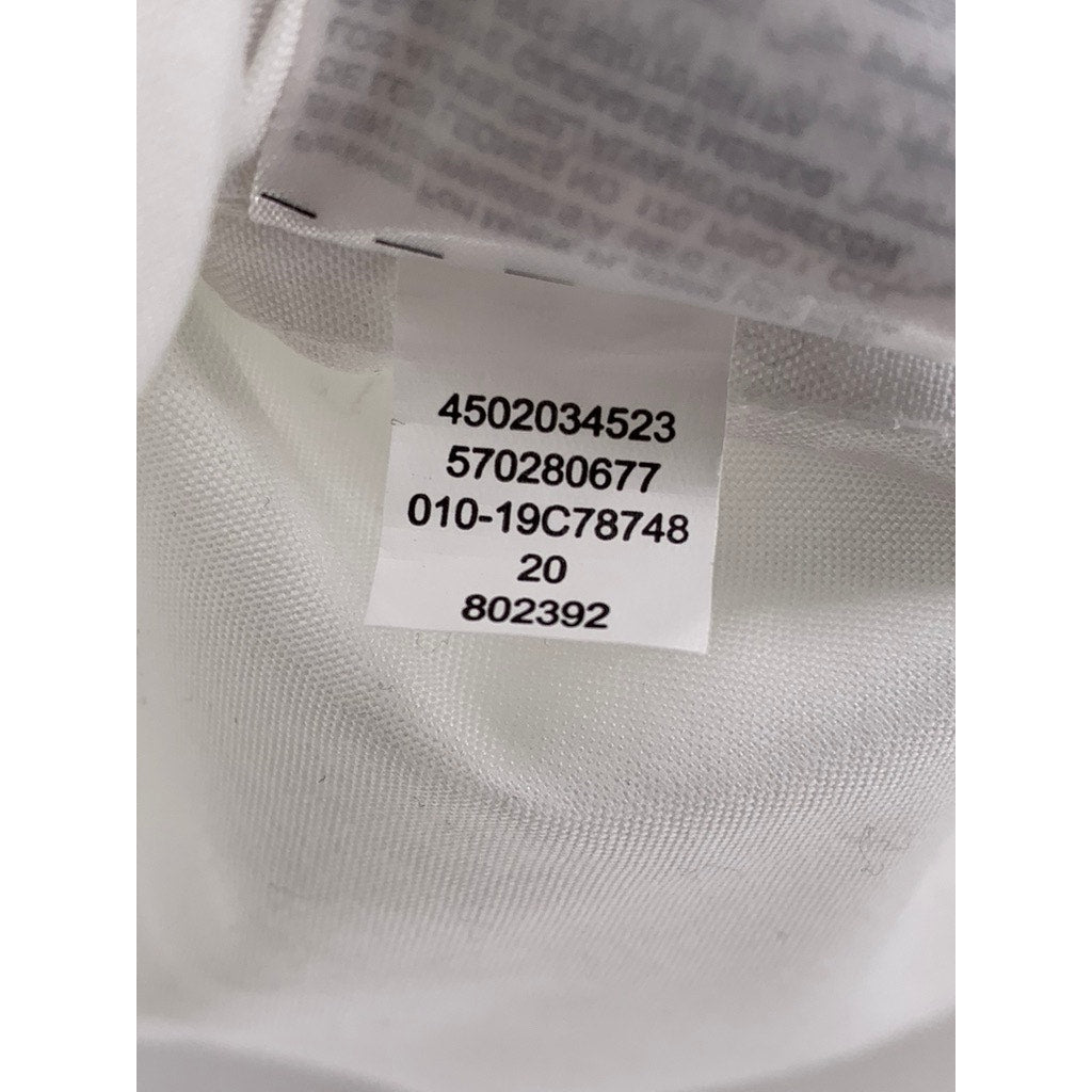 CHICO'S Women's Plus White Solid Stain-Shield Button-Up Top SZ 1