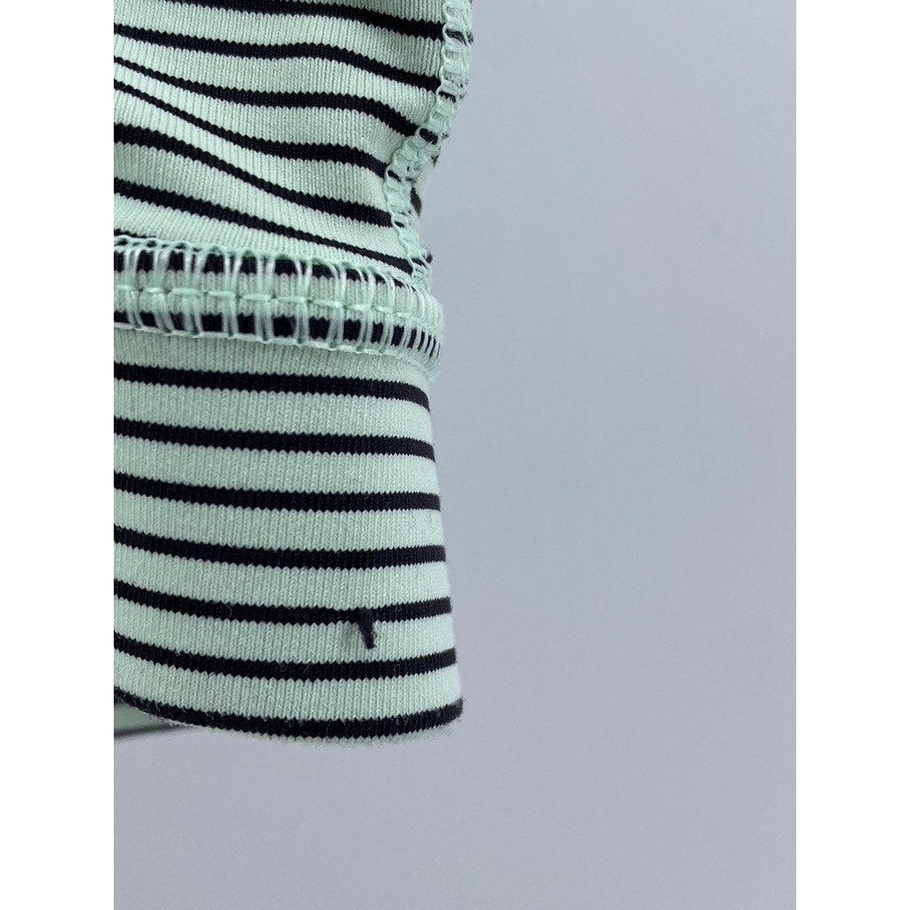 LULULEMON Women's Mint Green Striped Energy Double Straps Sports Bra SZ 4