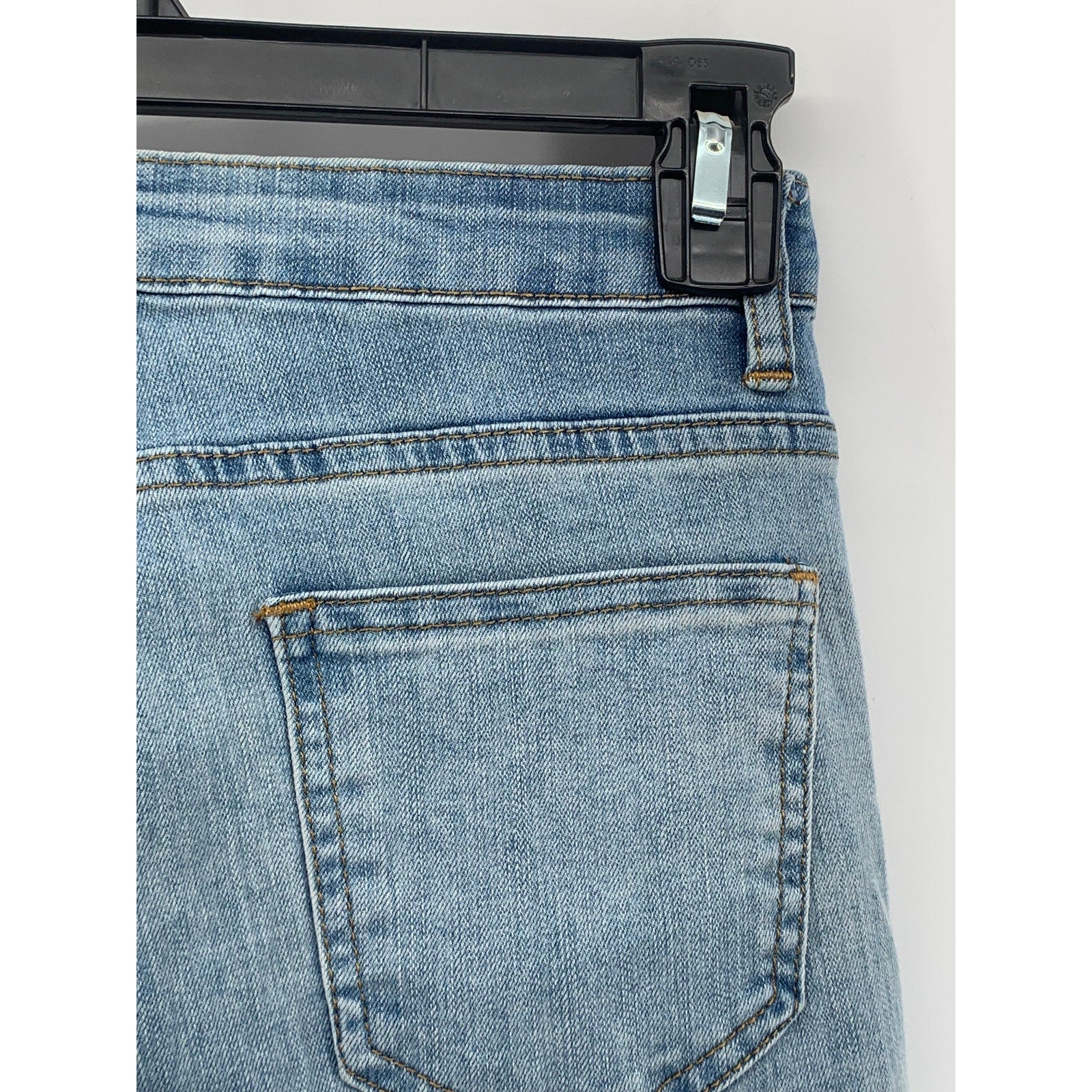 UNBRANDED Women's Light Blue Denim High-Rise Skinny Regular Fit Jeans SZ 26(S)