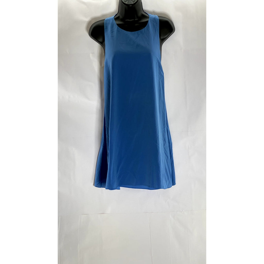 ALICE+OLIVIA Women's Blue Fletcher Low Racerback A-Line Mini Dress SZ XS