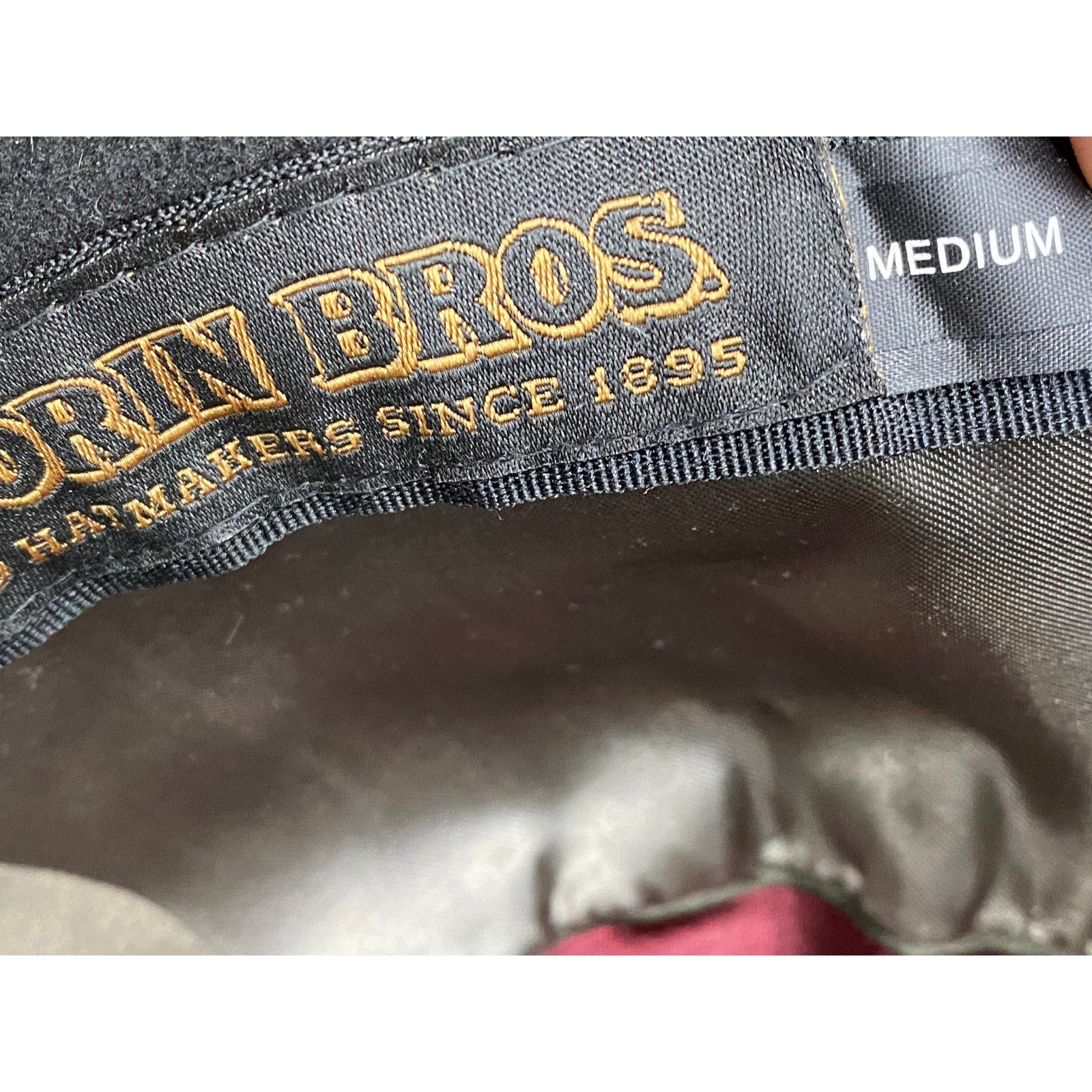 GOORIN BROS. Women's Black Wool Feather Derby Fedora Bowler Hat SZ M