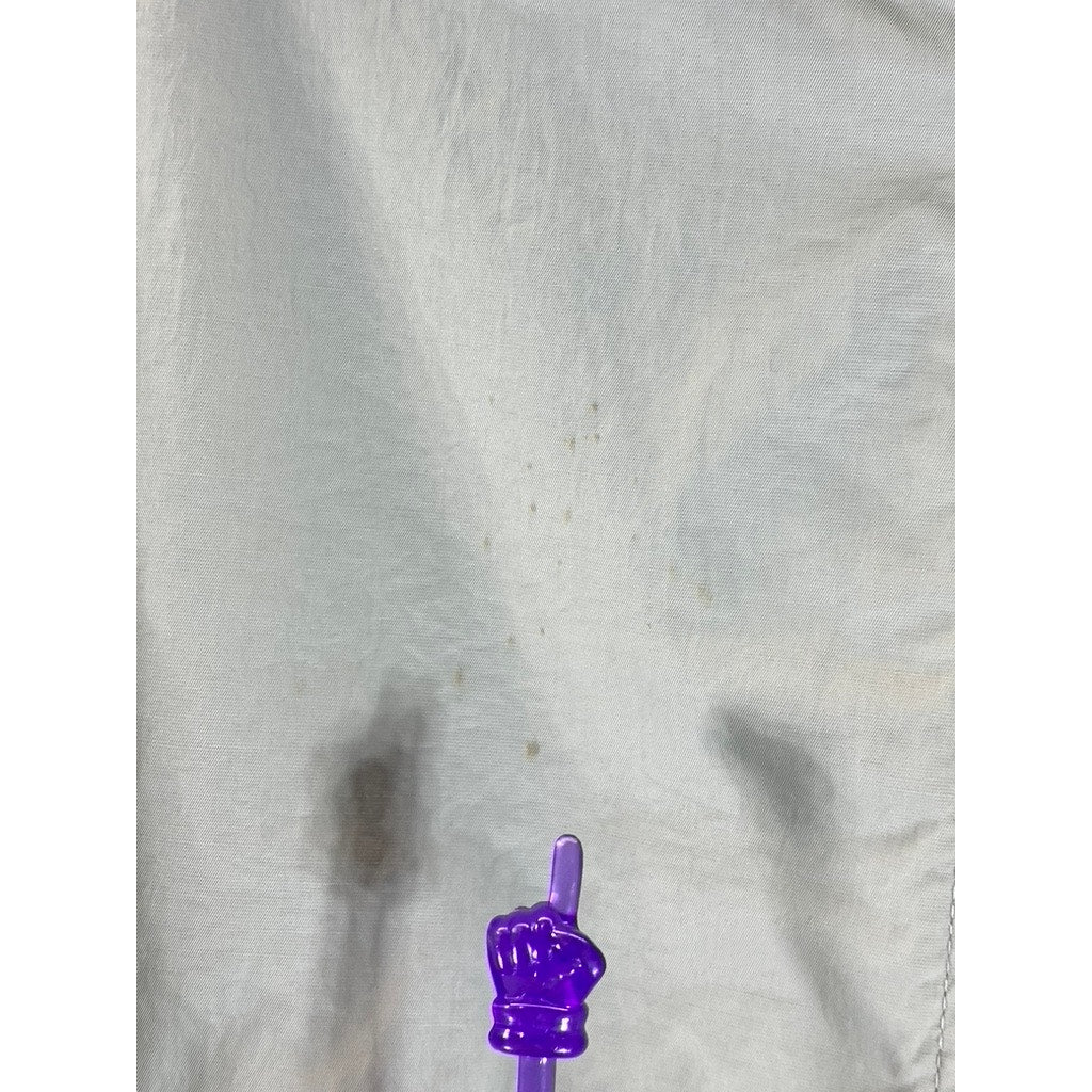 EDGAR + ASH Men's Gray Full-Zip Windbreaker Bomber Jacket SZ M