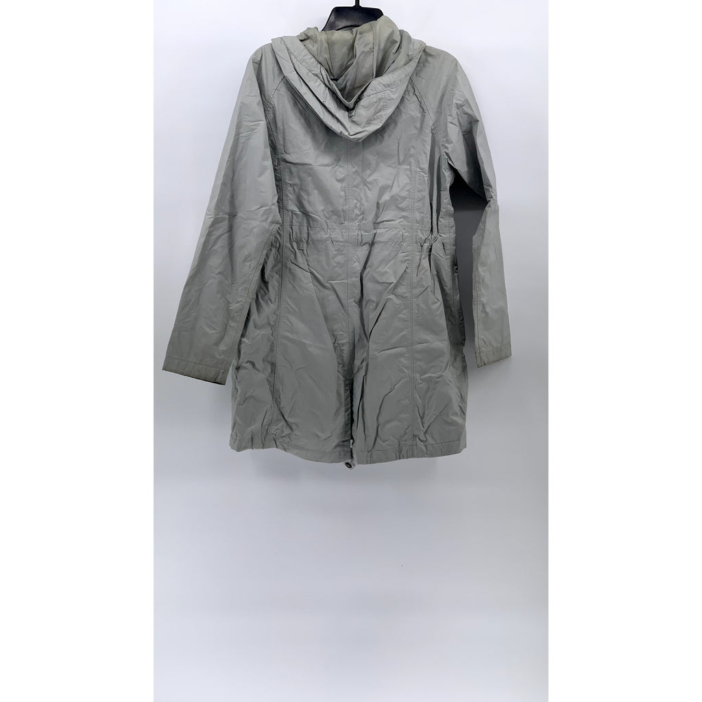 THE NORTH FACE Women's Gray Double Closure Long Sleeve Hooded Trench Coat SZ M