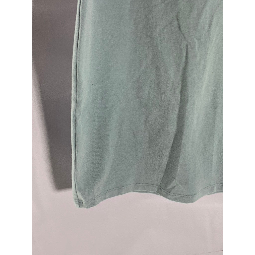 REFORMATION Women's Light Blue V-Neck Short Sleeve Knit Mini Dress SZ S