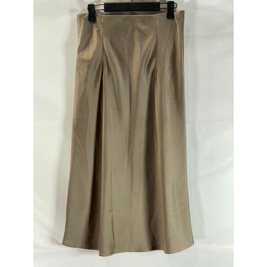 J.CREW Women's Light Khaki Gwyneth Pull-On Lightweight Maxi Slip Skirt SZ XS