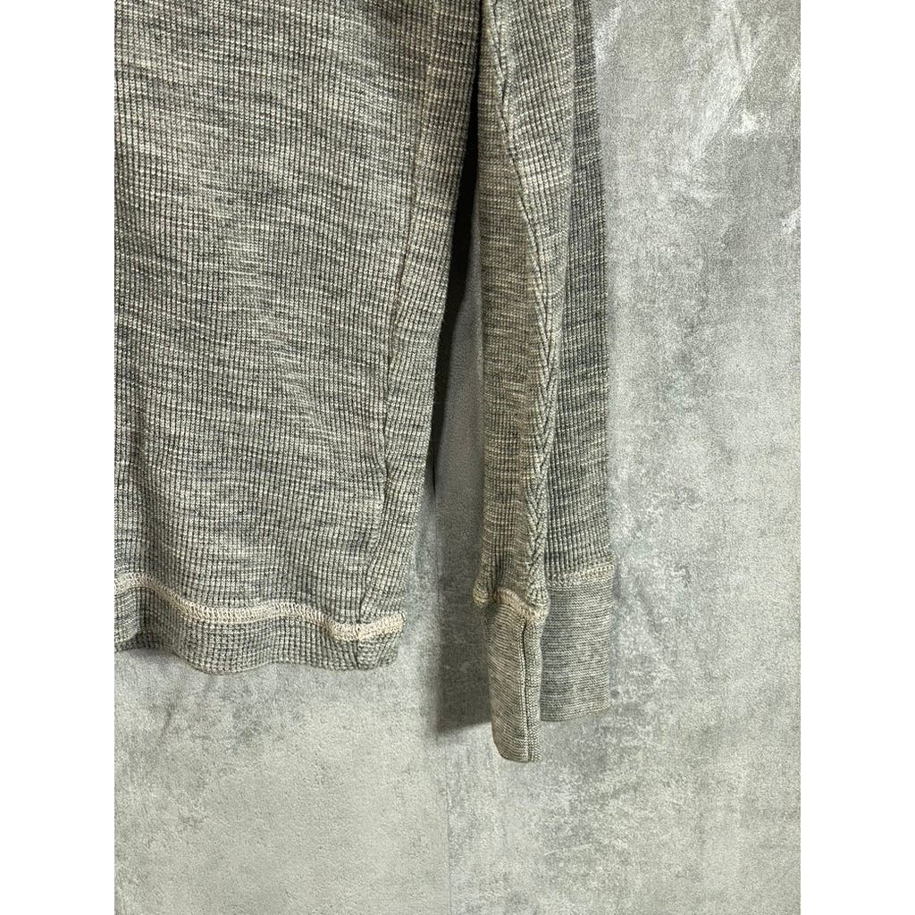 AMERICAN EAGLE Men's Heather Gray Crewneck Vintage Fit Waffle Knit T-Shirt SZ M