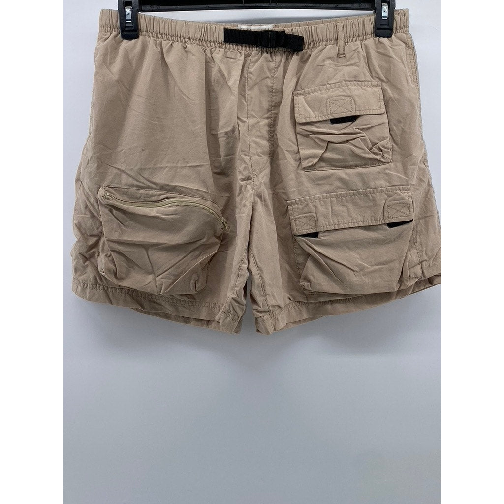 URBAN OUTFITTERS Men's Tan Mesh Lined Utility Shorts SZ XL