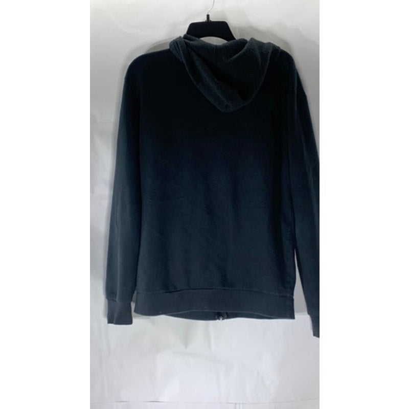 ALTERNATIVE Women's Black Giant Spoon Coordinates Graphic Zip-Up Sweater SZ M