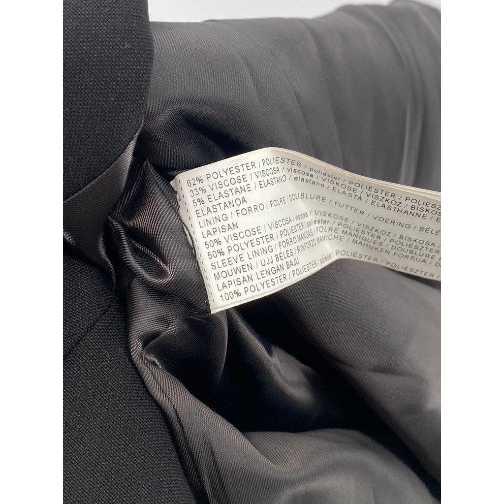 MNG Women's Black Two-Button Notch Collar Blazer SZ S