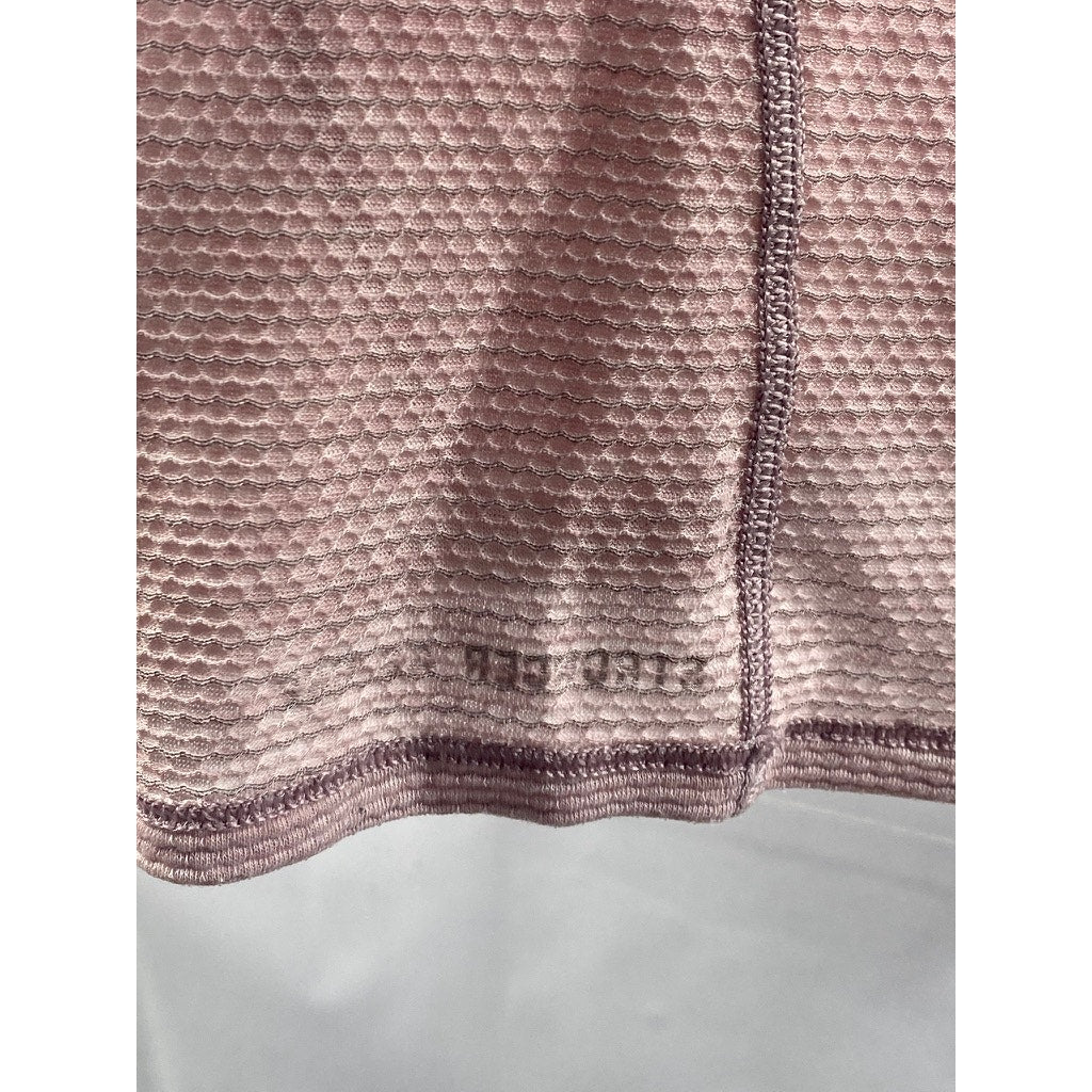 LULULEMON Women's Light Pink Textured Stronger As One Scoop-Neck Muscle Tank SZ6