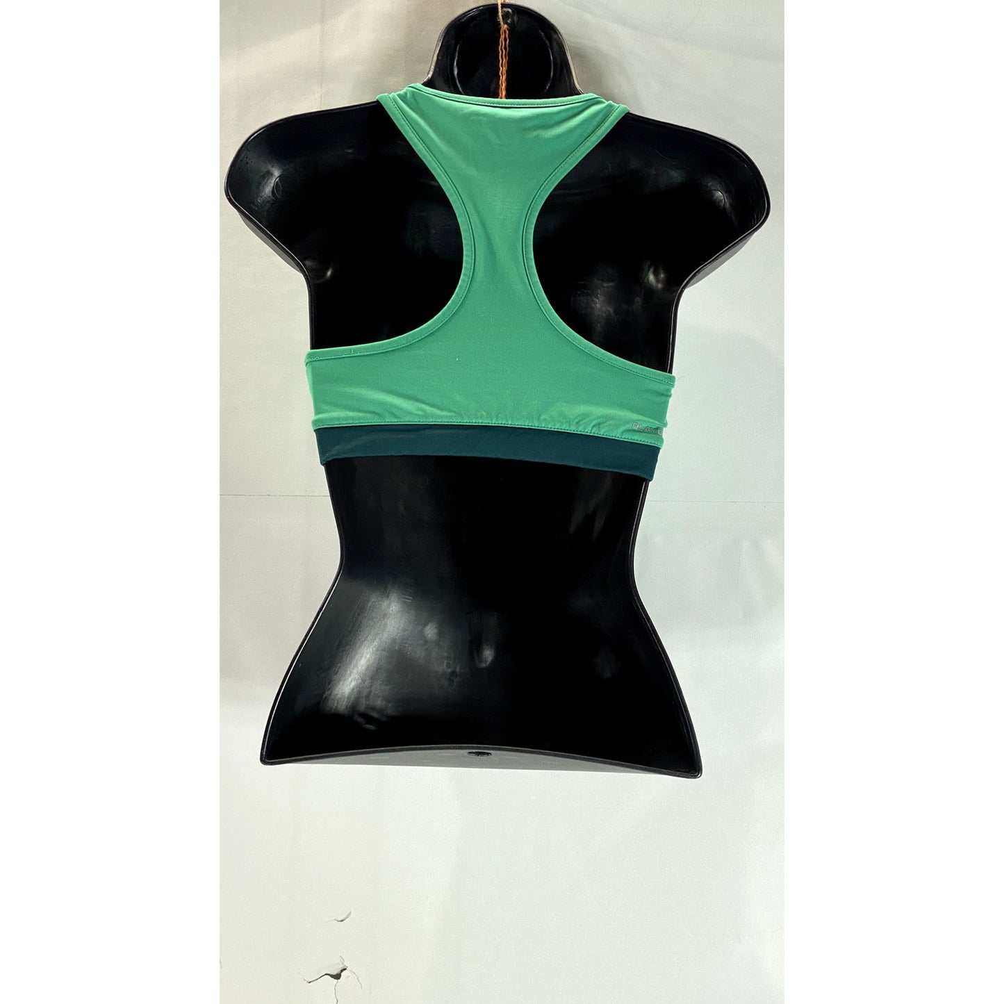 REEBOK Women's Green Breathable Logo Racerback Sports Bra SZ XS