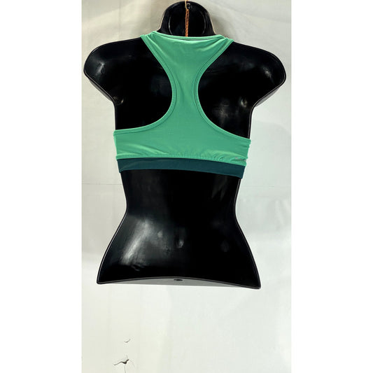 REEBOK Women's Green Breathable Logo Racerback Sports Bra SZ XS