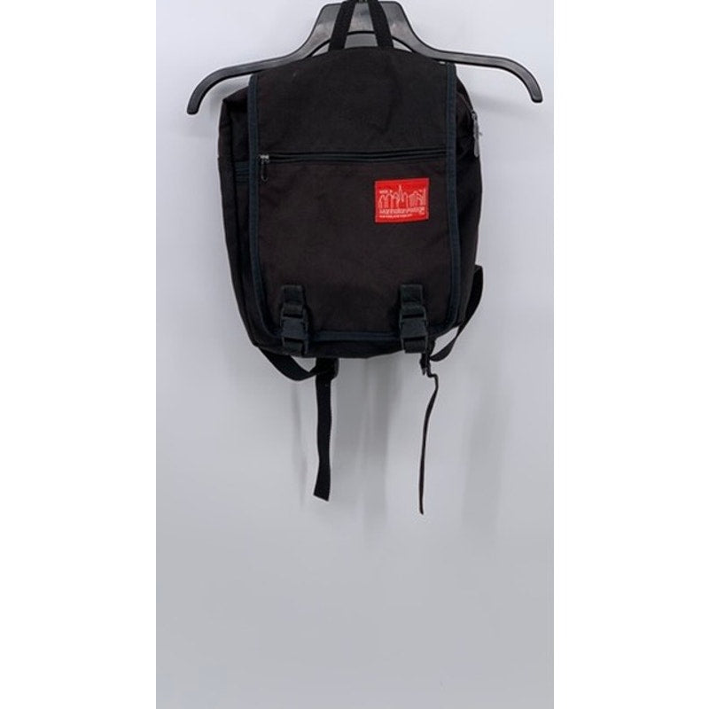 MANHATTAN PORTAGE Unisex Black Flap Pocket Backpack
