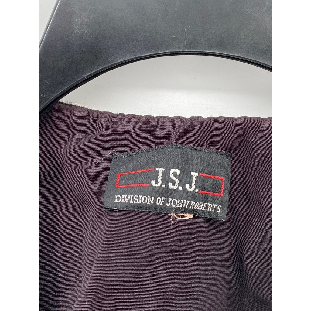 J.S.J Division of John Robert’s Women’s Vintage Burgundy V-Neck Jumpsuit SZ S