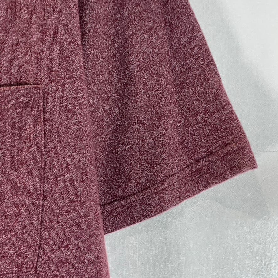 ABERCROMBIE & FITCH Men's Red Heather Crewneck Cotton-Blend T-Shirt SZ 2XL