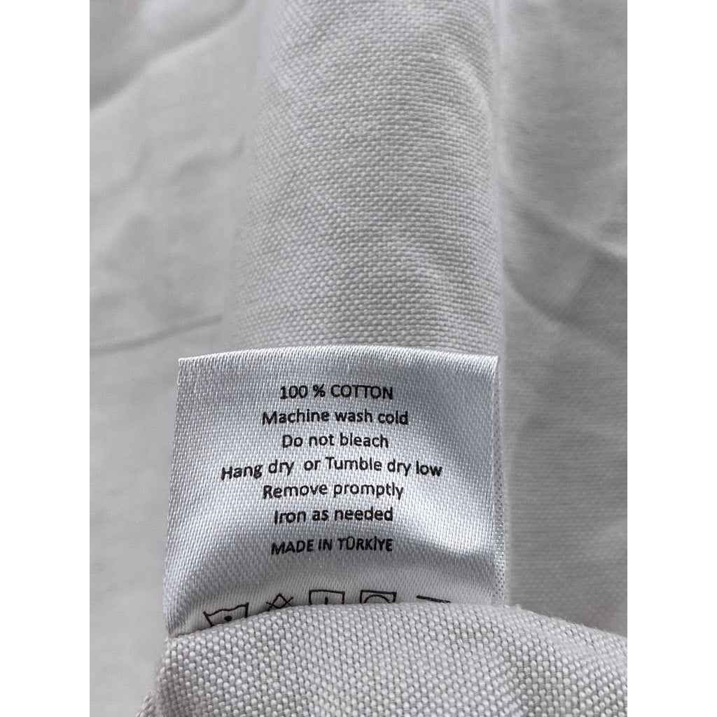 TEDDY STRATFORD Men's Light Gray Regular-Fit Button-Up Shirt SZ 3(M/L)