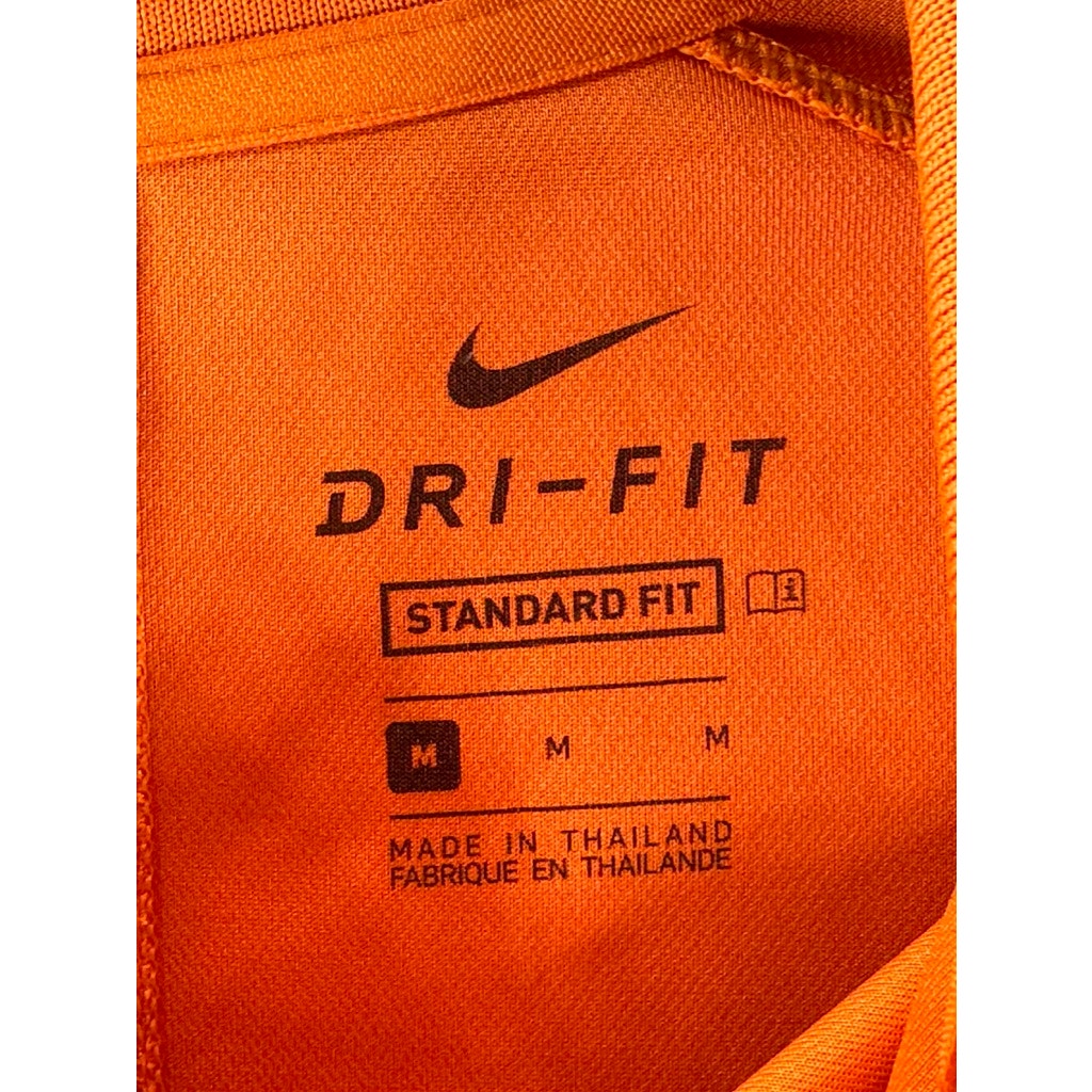 NIKE Men's Orange Dri-Fit Standard-Fit Short Sleeve Polo Shirt SZ M